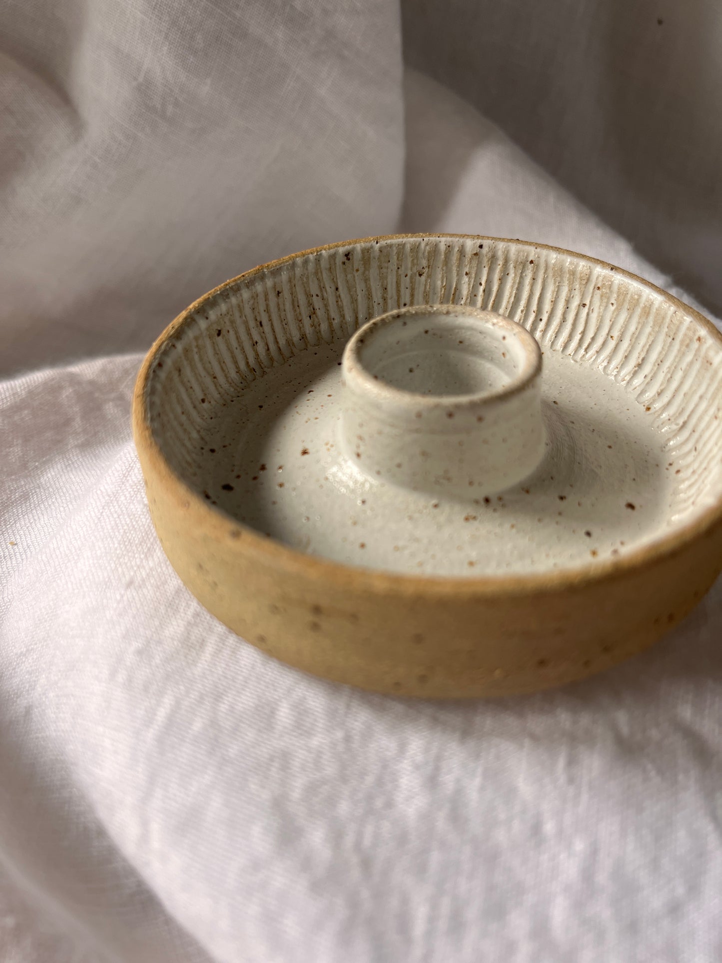 Stoneware Taper Candle Holder