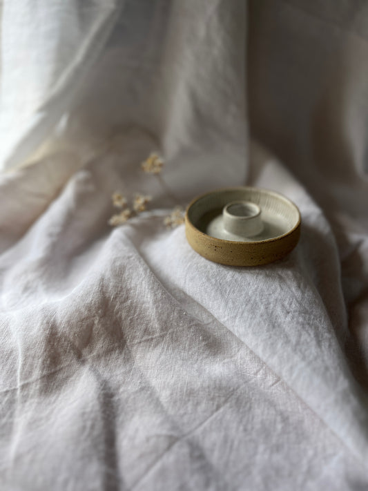 Stoneware Taper Candle Holder