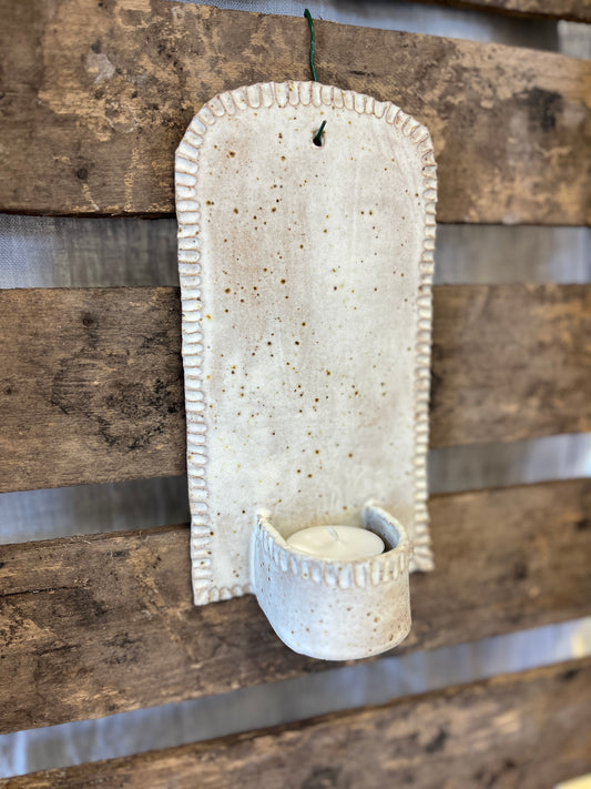 Ceramic Wall Tealight Sconce
