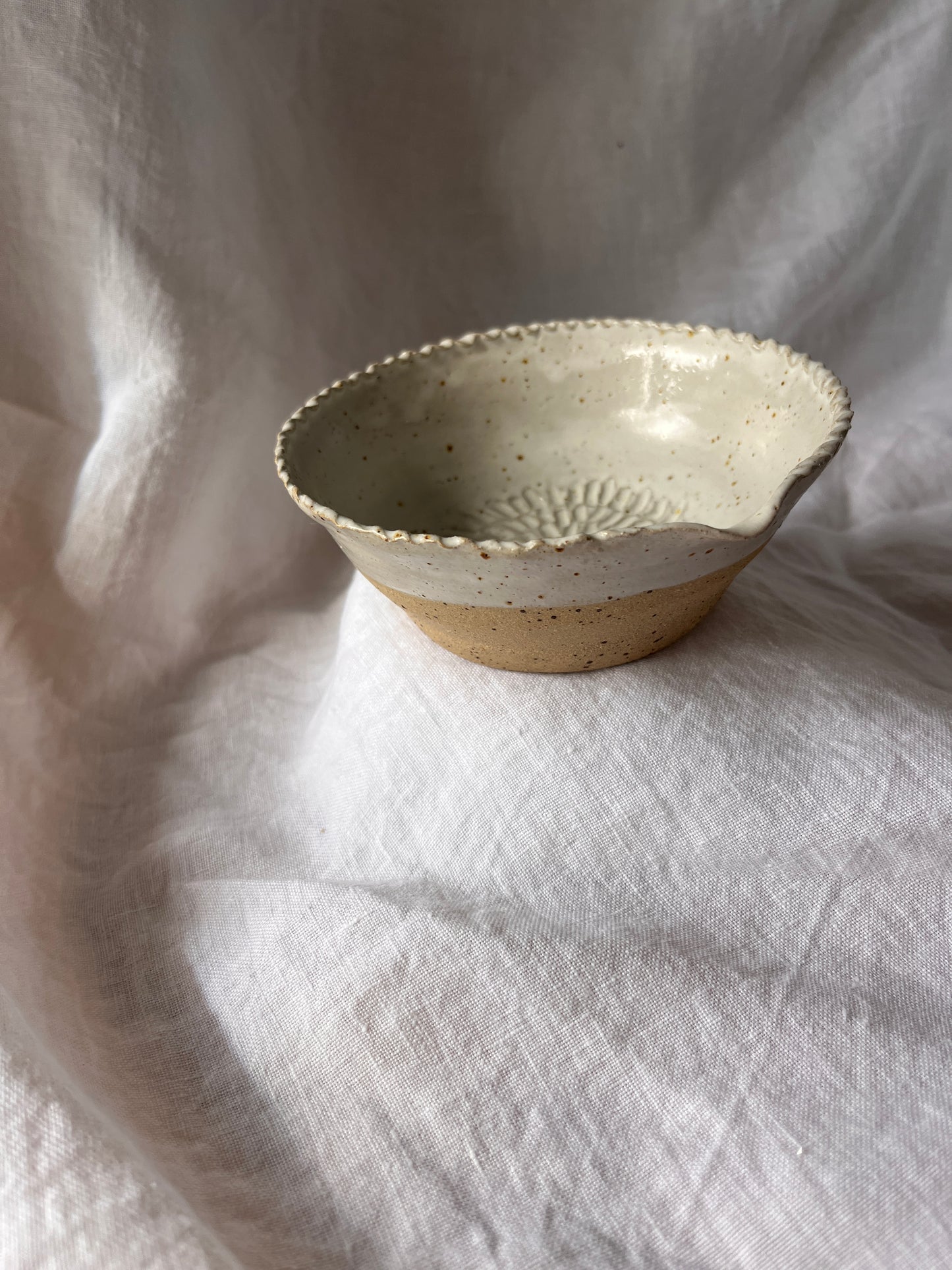 Rustic Stoneware Garlic Grater Pouring Bowl