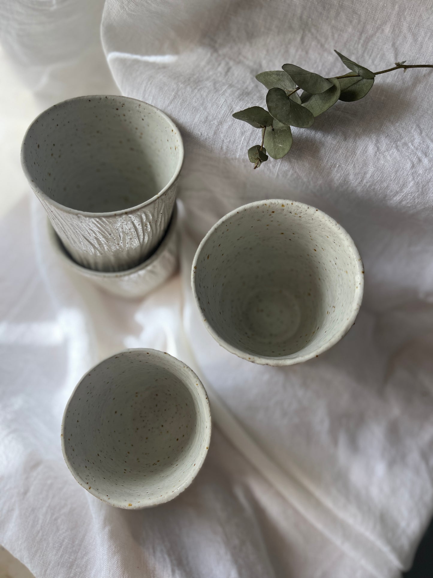 Carved Stoneware Tumbler